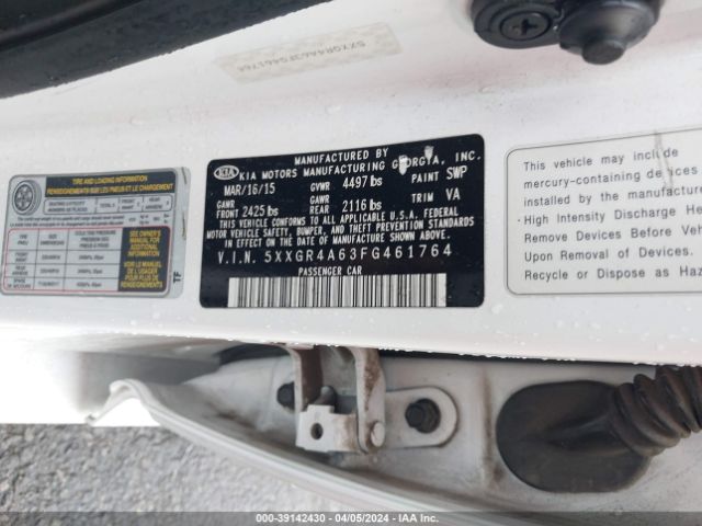 5XXGR4A63FG461764 KIA Optima Sx Turbo