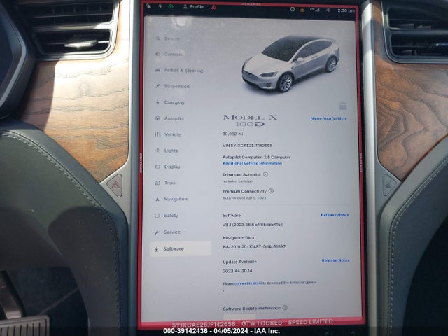 5YJXCAE25JF142658 Tesla Model X 100d/75d/p100d