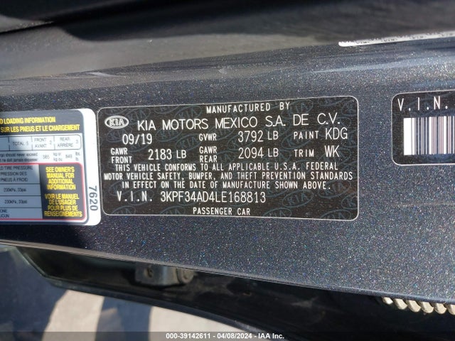 KIA Forte Gt-line 2020 3KPF34AD4LE168813 Image 9