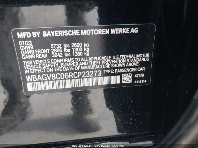 WBAGV8C06RCP23273 BMW M850i Gtan Coupe Xdrive