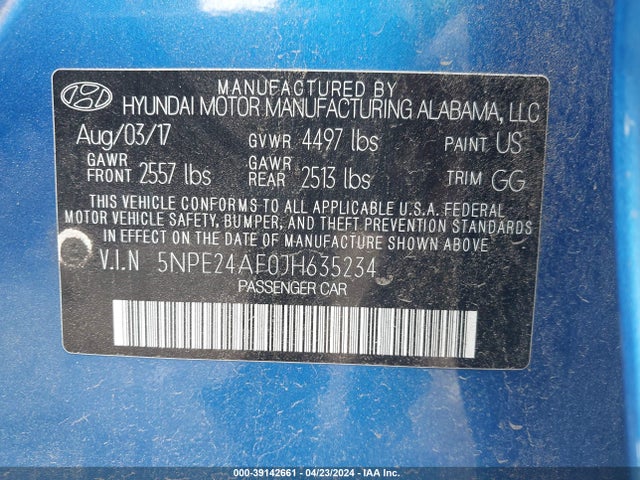 Hyundai SONATA SE 2018 5NPE24AF0JH635234 Image 9
