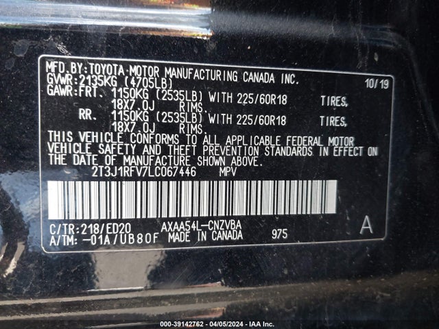 Toyota Rav4 Trd Off-road 2020 2T3J1RFV7LC067446 Image 9