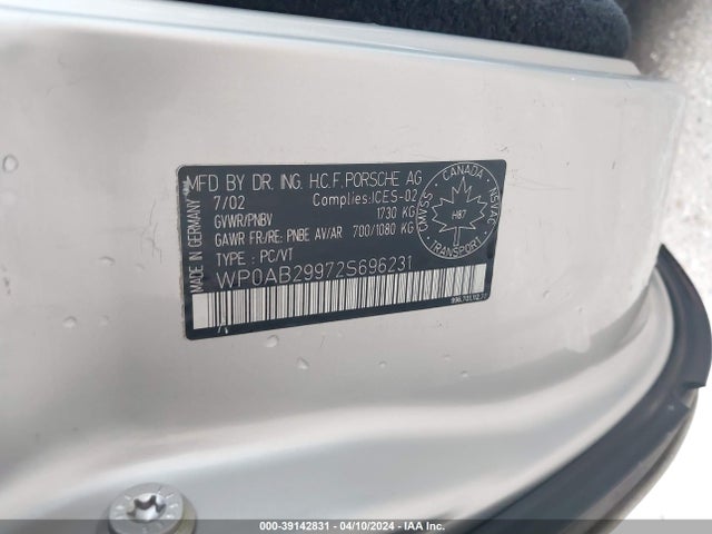 2002 PORSCHE 911 WP0AB29972S696231 Photo 8