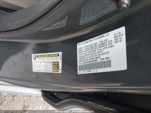 5FNRL6H98LB048064 Honda Odyssey Elite