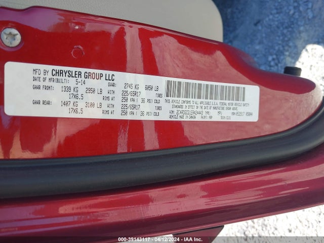 Dodge Grand Caravan Sxt 30th Anniversary 2014 2C4RDGCG1ER424443 Image 9