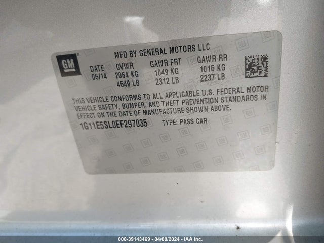 Chevrolet MALIBU 2LT 2014 1G11E5SL0EF297035 Image 9