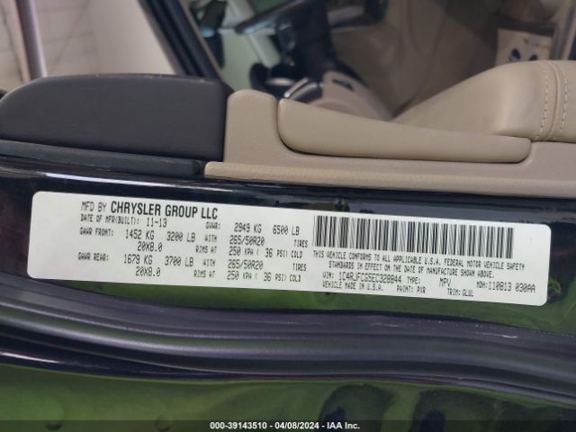 1C4RJFCG5EC328844 Jeep Grand Cherokee Overland