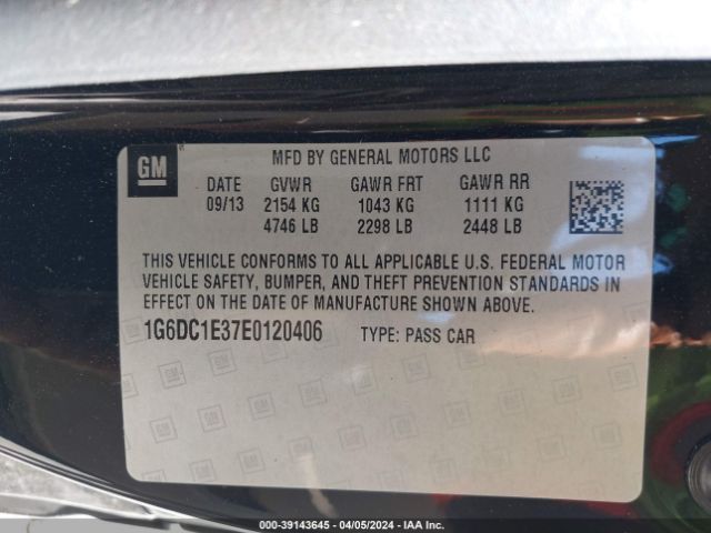 1G6DC1E37E0120406 Cadillac Cts Performance