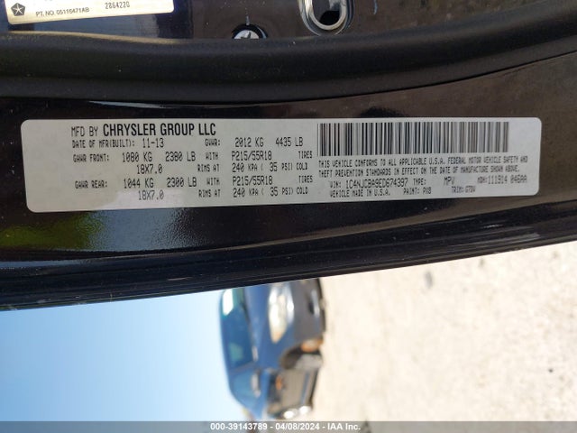 1C4NJCBA9ED674397 Jeep Compass Altitude