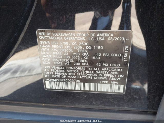 1V2VMPE87PC023705 Volkswagen Id.4 Pro/pro S