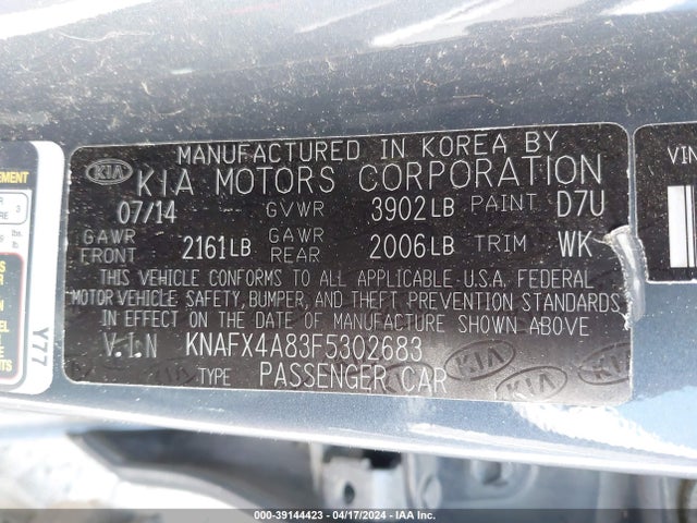 KIA FORTE EX 2015 KNAFX4A83F5302683 Image 9