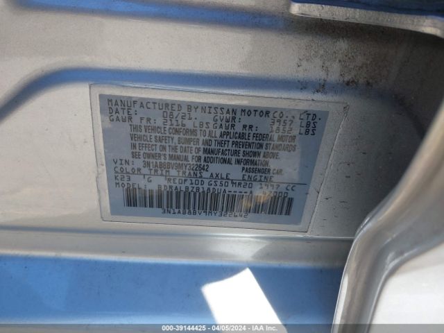 3N1AB8BV9MY322642 Nissan Sentra S Xtronic Cvt