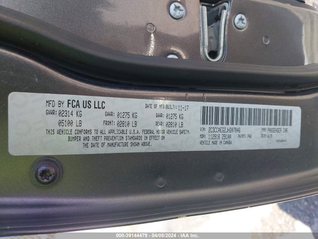 Chrysler 300 Limited 2018 2C3CCAEG2JH207846 Image 9