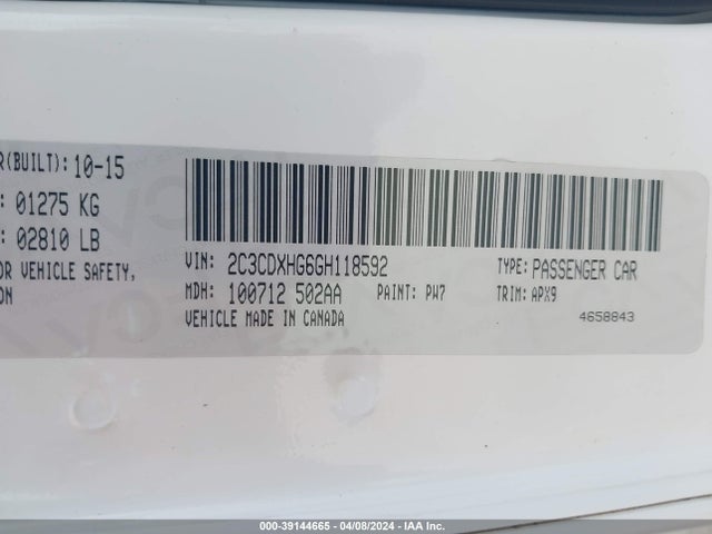 Dodge Charger Sxt 2016 2C3CDXHG6GH118592 Image 9