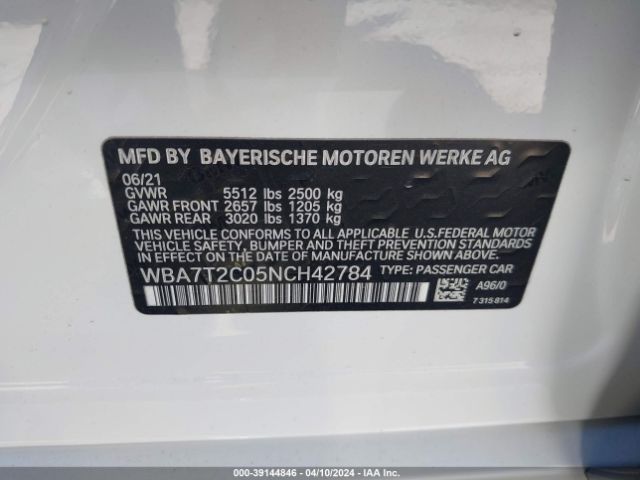 WBA7T2C05NCH42784 BMW 740 I