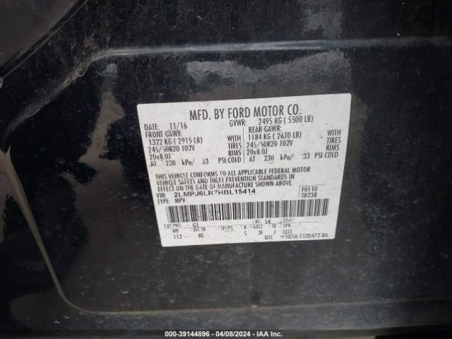 2LMPJ6LR7HBL15414 Lincoln Mkx Reserve