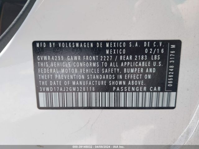 3VWD17AJ2GM328118 Volkswagen Jetta 1.8t Sport