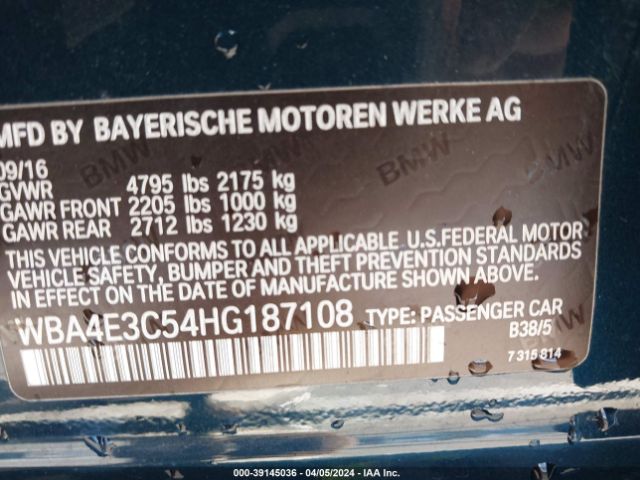 WBA4E3C54HG187108 BMW 440i Gran Coupe
