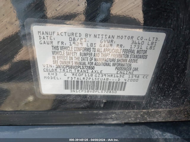 Nissan Kicks S Xtronic Cvt 2023 3N1CP5BV2PL572850 Image 9