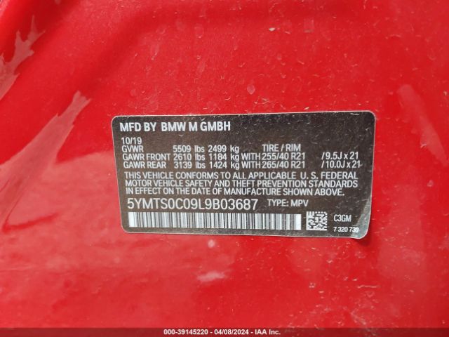 5YMTS0C09L9B03687 BMW X3 M