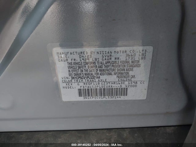 Nissan Kicks Sv Xtronic Cvt 2023 3N1CP5CV1PL532144 Image 9