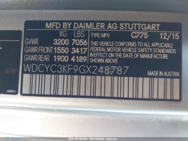WDCYC3KF9GX248787 Mercedes-Benz G 550 4matic