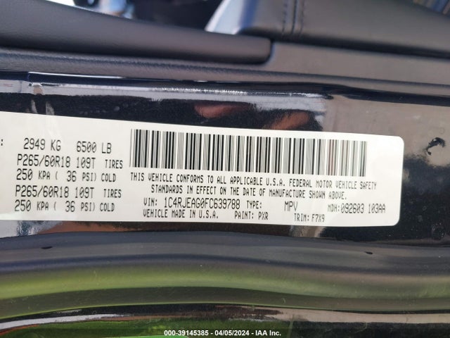 Jeep Grand Cherokee Laredo 2015 1C4RJEAG0FC639788 Image 9