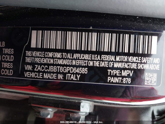 ZACCJBBT6GPD64585 Jeep Renegade Justice
