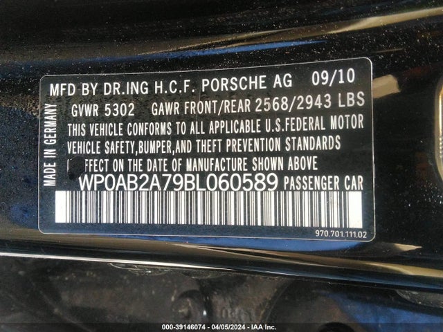 2011 PORSCHE PANAMERA WP0AB2A79BL060589 Photo 8