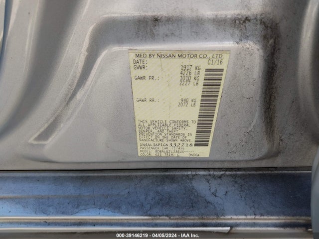 Nissan Altima 2.5 S 2016 1N4AL3AP1GN332718 Image 9