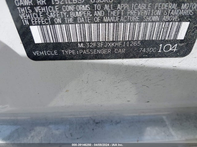 Mitsubishi Mirage G4 Es/rf 2019 ML32F3FJXKHF11265 Image 9
