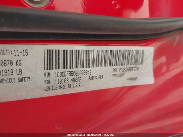 Dodge DART SXT 2016 1C3CDFBB0GD609843 Image 9
