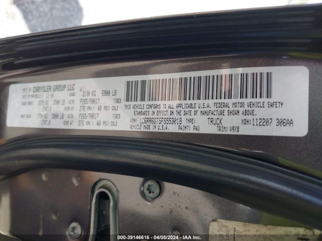 1C6RR6GT5FS553019 RAM 1500 Slt