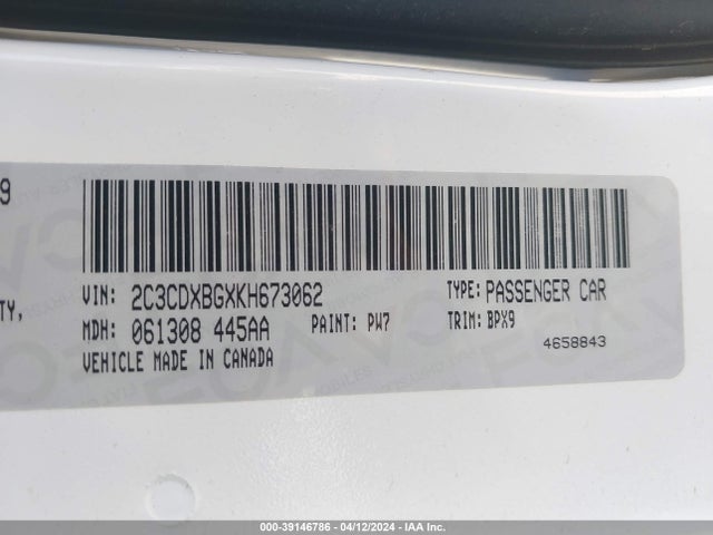 Dodge Charger Sxt Rwd 2019 2C3CDXBGXKH673062 Image 9