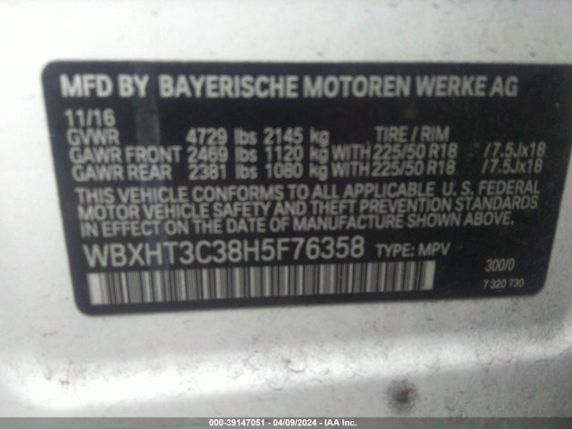 BMW X1 Xdrive28i 2017 WBXHT3C38H5F76358 Image 8