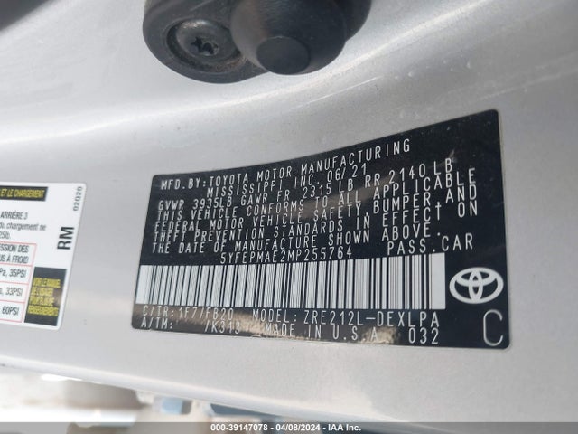 Toyota 2zr-fae 2021 5YFEPMAE2MP255764 Image 25
