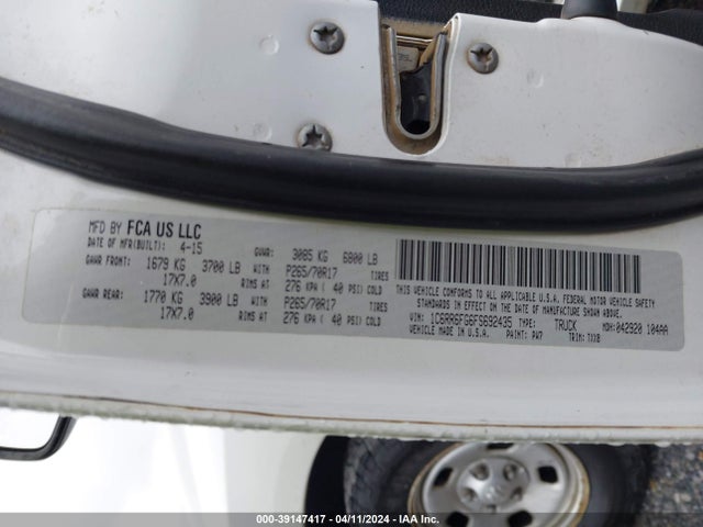 1C6RR6FG6FS692435 RAM 1500 Tradesman