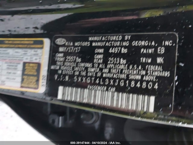 KIA Optima Lx 2018 5XXGT4L3XJG184804 Image 9