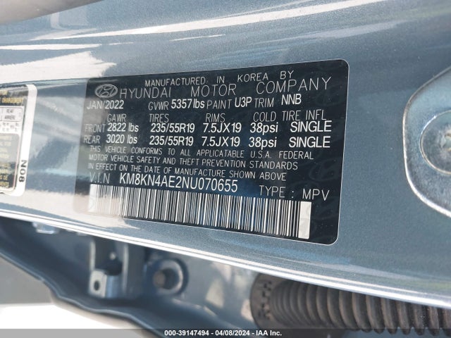 Hyundai Ioniq 5 Sel 2022 KM8KN4AE2NU070655 Image 9