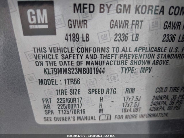 Chevrolet Trailblazer Fwd Ls 2021 KL79MMS23MB001944 Image 9