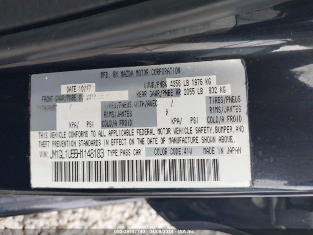 JM1GL1U55H1148183 Mazda Mazda6 Sport