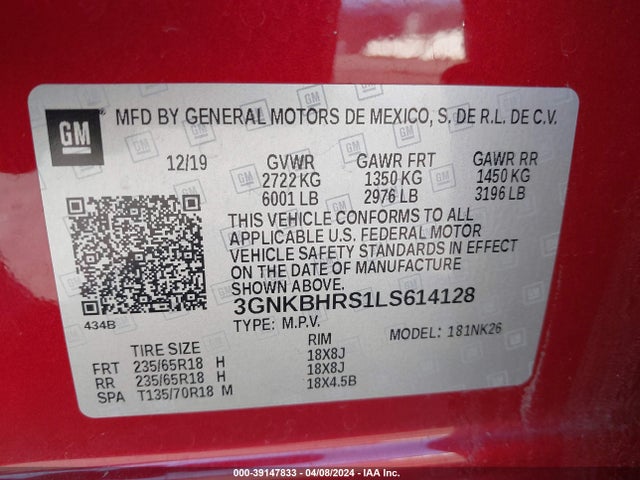Chevrolet Blazer Awd 2lt 2020 3GNKBHRS1LS614128 Image 9