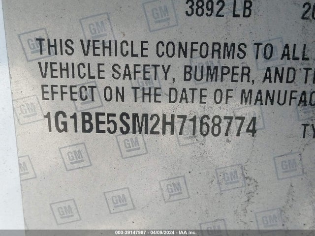 Chevrolet Cruze Lt Auto 2017 1G1BE5SM2H7168774 Image 9