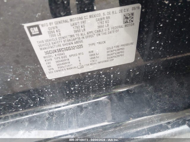 Chevrolet Silverado 1500 2lz 2016 3GCUKSEC5GG321225 Image 9