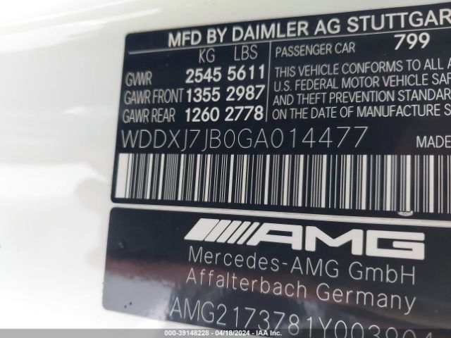 2016 MERCEDES-BENZ AMG S 63 WDDXJ7JB0GA014477 Photo 8