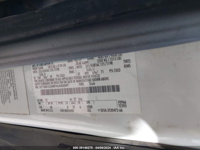 Ford Transit-250 2015 1FTNR1ZM8FKA55087 Image 9