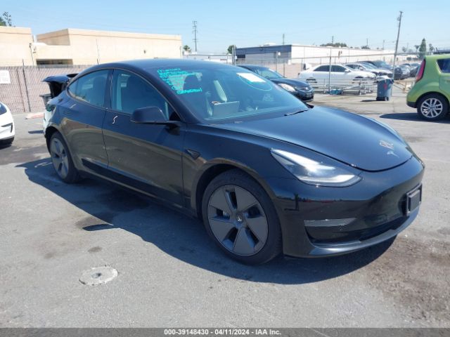 2022 Tesla Model 3 Rear-wheel Drive მანქანა იყიდება აუქციონზე, vin: 5YJ3E1EA5NF134341, აუქციონის ნომერი: 39148430