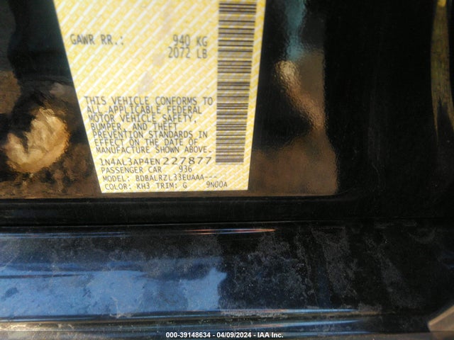 Nissan Altima 2.5 S 2014 1N4AL3AP4EN227877 Image 9