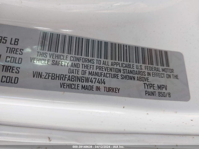 ZFBHRFAB1N6W47414 RAM Promaster City Cargo Van