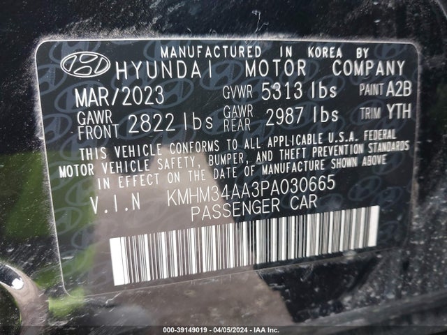 Hyundai Ioniq 6 Sel 2023 KMHM34AA3PA030665 Image 9
